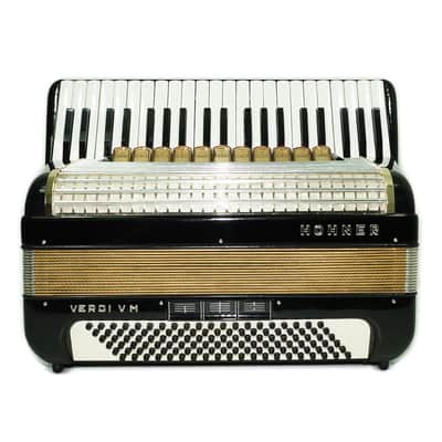 Hohner Verdi VM Piano Accordion 120 Bass, made in Germany, Straps and Hard Case, Vintage Original Musical Instrument, 2720 image 1