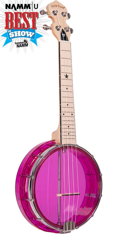 Gold Tone LG-A Little Gem See-Through Banjo Ukulele Amethyst w/Gig Bag image 1