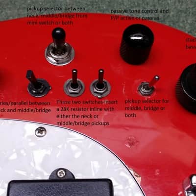 Modulus modified Flea Bass 5 Red Last Chance image 6