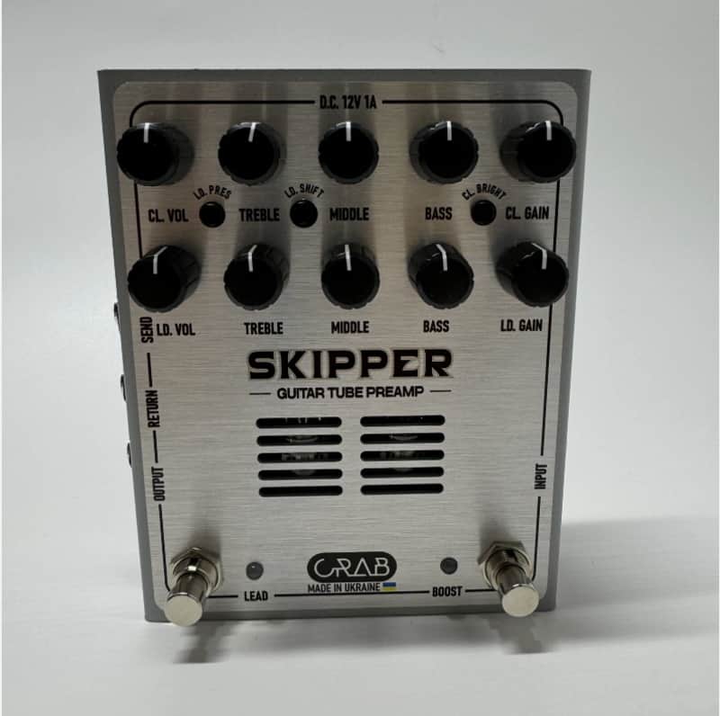 Crab Guitar Effects SKIPPER Preamp Amp in a box High gain lead Metal Distorion Overdrive Pedal Blues Rock Drive EQ image 1