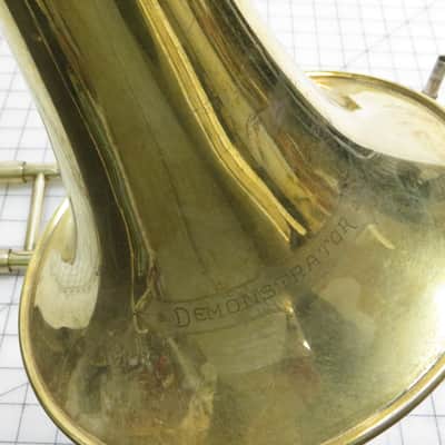 King, by H.N. White Demonstrator Medium Bore Low Pitch Trombone Late 1920s - Brass image 14