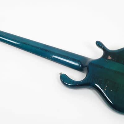 1994 Pedulla  MVP 6 Left Handed- Blue Green Burst - Rare Lefty 6 String Bass - Players Condition -Flamed Maple image 3