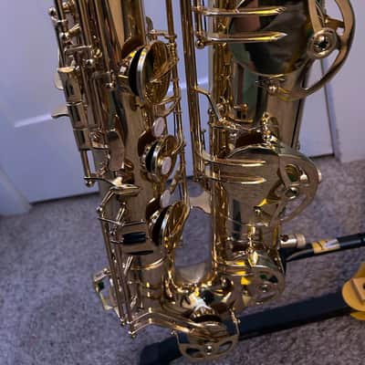Mendini by Cecilio Semi-Pro Baritone Saxophone 2023 - Gold Lacquer image 4