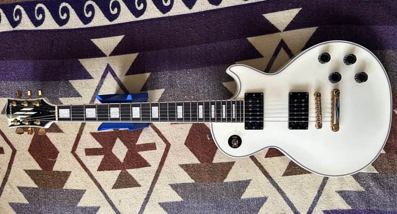 2022 Edwards by ESP E-LPC Les Paul Custom - White image 1