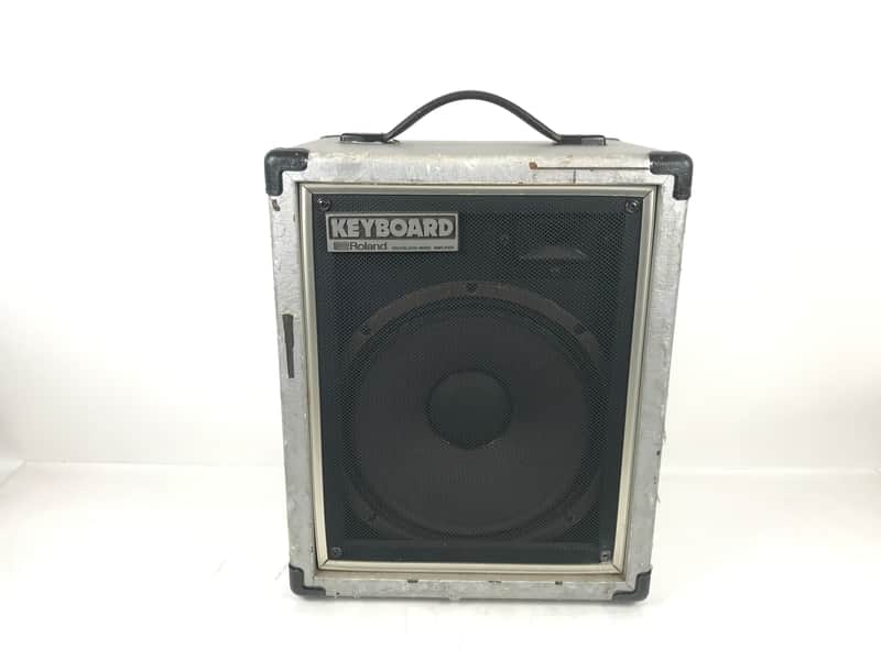 Vintage Roland Cube 60 Keyboard Amplifier Amp Silver w/ Cover CK