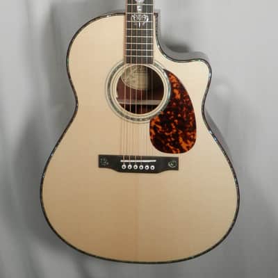 Larrivee Custom LV-10E Madagascar Rosewood Back & Sides, Moon Spruce Top, Dragon ,Vine-Vase Cutaway image 3