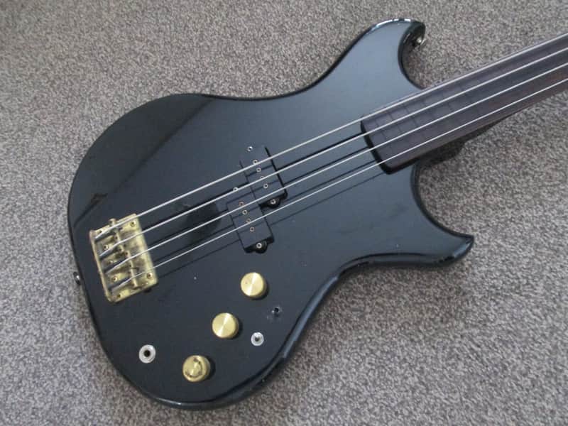 Westone Thunder 1A fretless bass 1984 black image 1