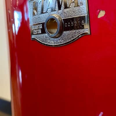 Tama Granstar Custom 5-Piece Drum Set - 1987 - Candy Apple Red - with Hard Shell Cases image 13