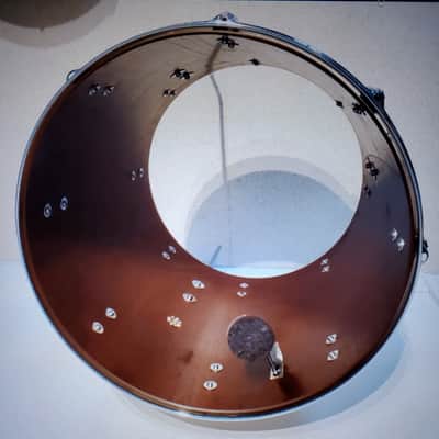 3PC VTG 1970's PEARL Drum Kit 22",16",13" Gold Satin "Phenolic" Drum Kit - Gorgeous Clean A+ image 15