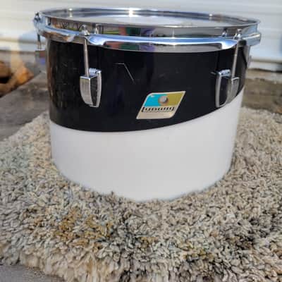 1970s Ludwig 13" Vistalite Concert Tom Drum - Pattern E Black/White Swirl (231-1) image 1