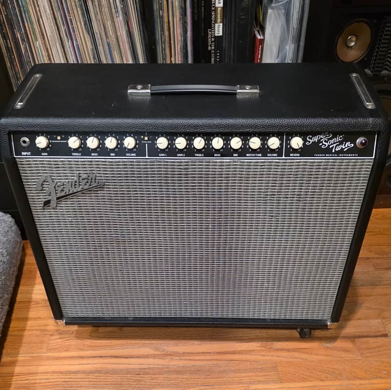 Fender Super-Sonic Twin 2-Channel 100-Watt 2x12" Guitar Combo 2011 - 2014 - Black image 1