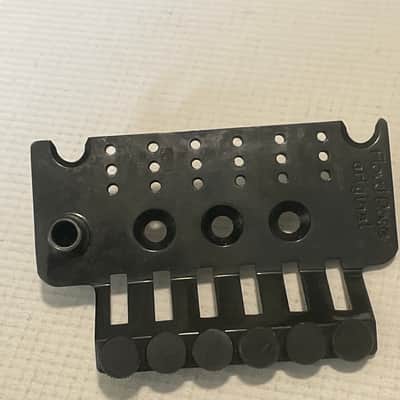 1990's Era Original Floyd Rose Made in Germany Black Left Hand Lefty Tremolo Bridge Base Plate w/ Arm Bushing image 1