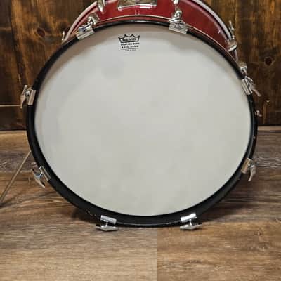 Vintage 1970s Slingerland 14x20 Bass Drum Project - 20" Red Sparkle Rewrap - No Badge - Missing Spur image 2