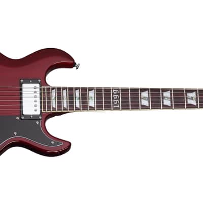 Schecter Zacky Vengeance Custom Reissue - See Thru Cherry with 6661 Graphic (26) image 7