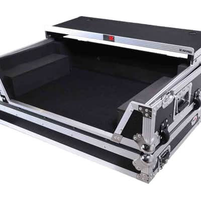 ProX XS-FLX102U WLT Flight Style Road Case for Pioneer DDJ-FLX10 DJ Controller with Laptop Shelf 2U Rack Space Wheels image 2