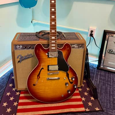 Gibson ES-335 Figured Semi-hollowbody Electric Guitar - Iced Tea, 2023 image 17