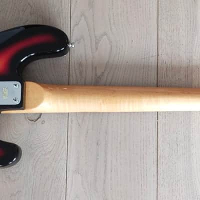 Hondo Precision Billy Sheehan update Lefty 1980s Sunburst image 8
