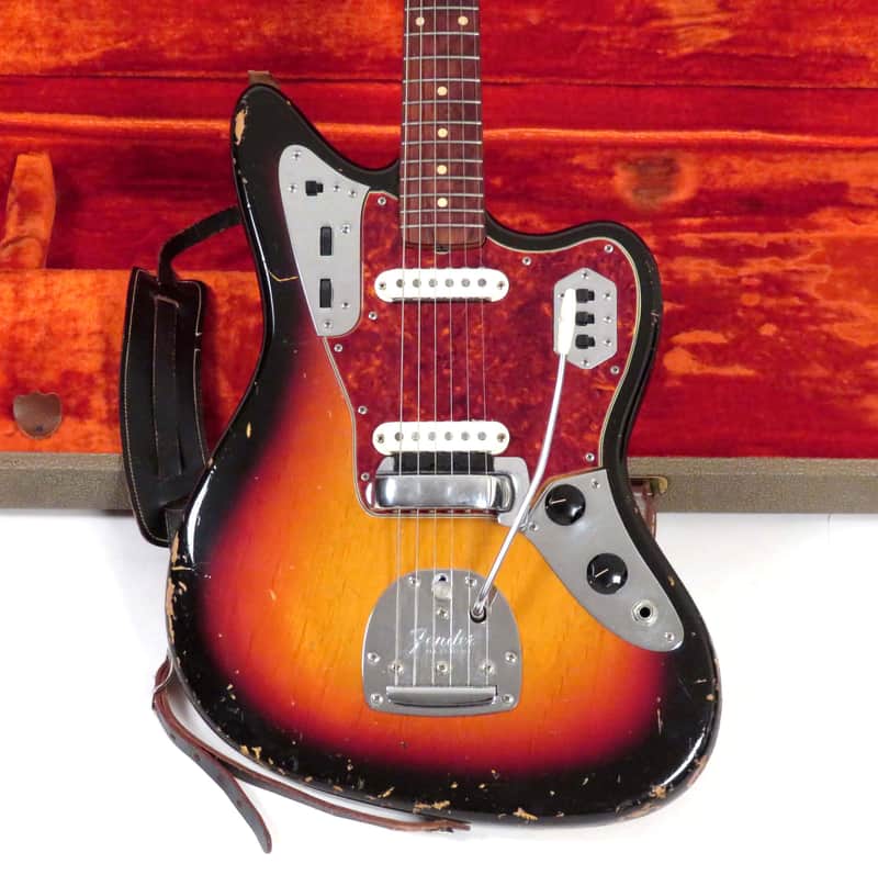 1962 Fender Jaguar - Sunburst - Rare Factory BUBINGA Fingerboard - First Year - Original Case, Strap & Bridge Cover image 1