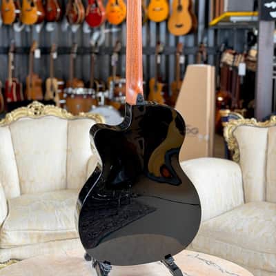 LAG T118ACE BLK Tramontane 118 Auditorium Cutaway Electro Black image 3