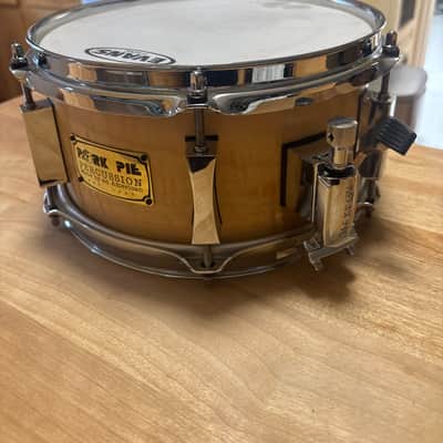 Pork Pie Custom 5x10" Figured Maple - Mahogany Side Snare Natural Satin 2024 2024 - Figured Maple image 2