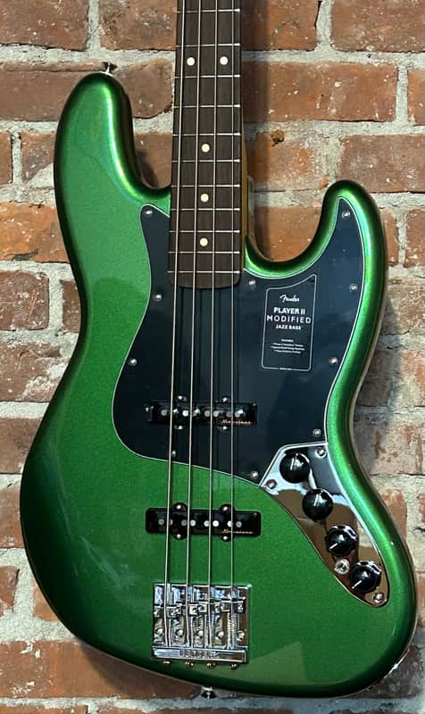 New Fender Player II Modified Active Jazz Bass with Rosewood Fretboard - Harvest Green Metallic, image 1