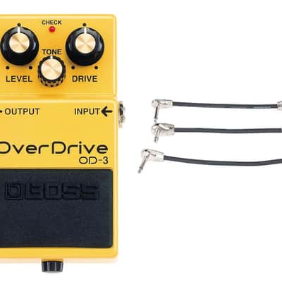 Boss OD-3 OverDrive Pedal + Gator Patch Cable 3 Pack image 1