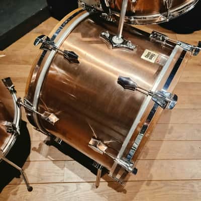 Fibes 3 piece drumset 1970s  - Copper image 4