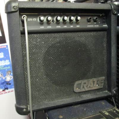 Crate GX-15 2-Channel 12-Watt 1x8" Guitar Practice Amp 1990s - Black image 1