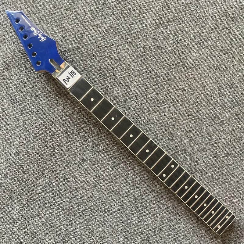 Blue Harley Benton Guitar Maple Wood Neck, Rosewood 24 Frets Fingerboard image 1