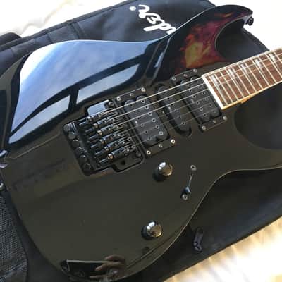 Ibanez RG370DX Electric Guitar Black Tremolo w/ Gig Bag NICE image 1