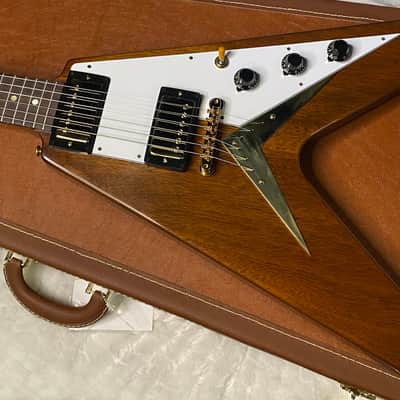 NEW! Gibson Custom 1958 Mahogany Flying V Reissue Electric Guitar - Antique Natural, VOS - WOW - Authorized Dealer - Only 6.4lbs! - G07539 image 8