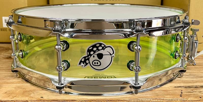 Pork Pie Acrylic 14x4” Yellow Snare Drum image 1