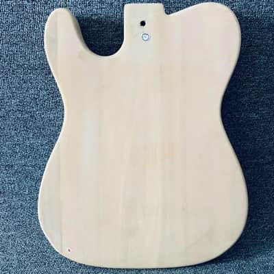 Unfinished Telecaster Style Guitar Body with Wood Cracks image 9