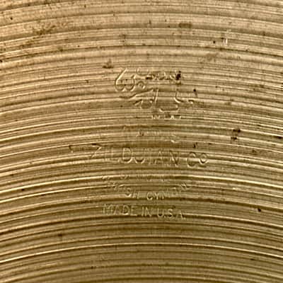 15" Zildjian A 1940s-50s Trans Stamp/Small Stamp Hi-Hat Cymbal Pair 874g/910g *Video Demo* image 5