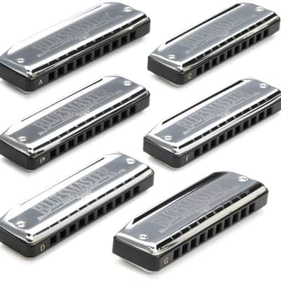 Suzuki MR-250 Bluesmaster 10-hole Diatonic Harmonicas - 6-piece Set image 2