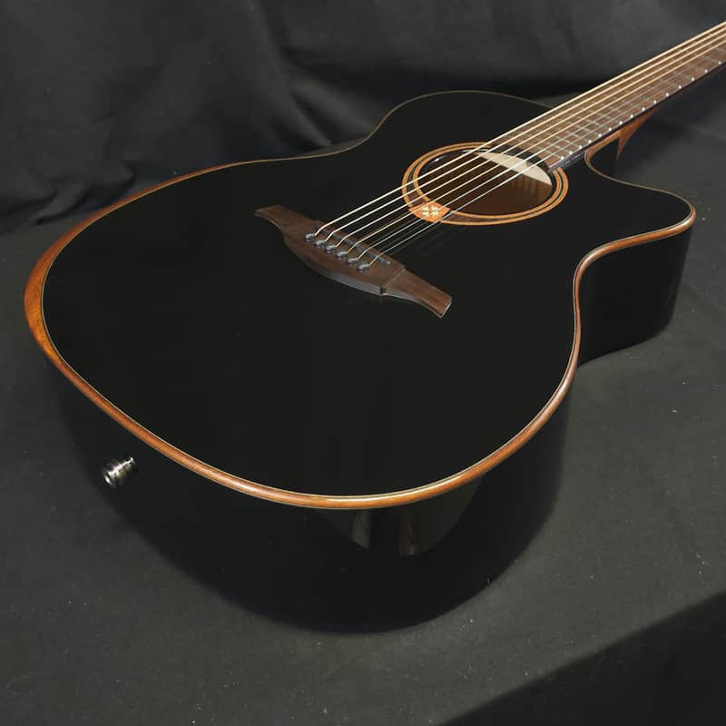 Lag Tramontane T118ABCE-BLK Acoustic Electric Guitar w/ Gig Bag image 1