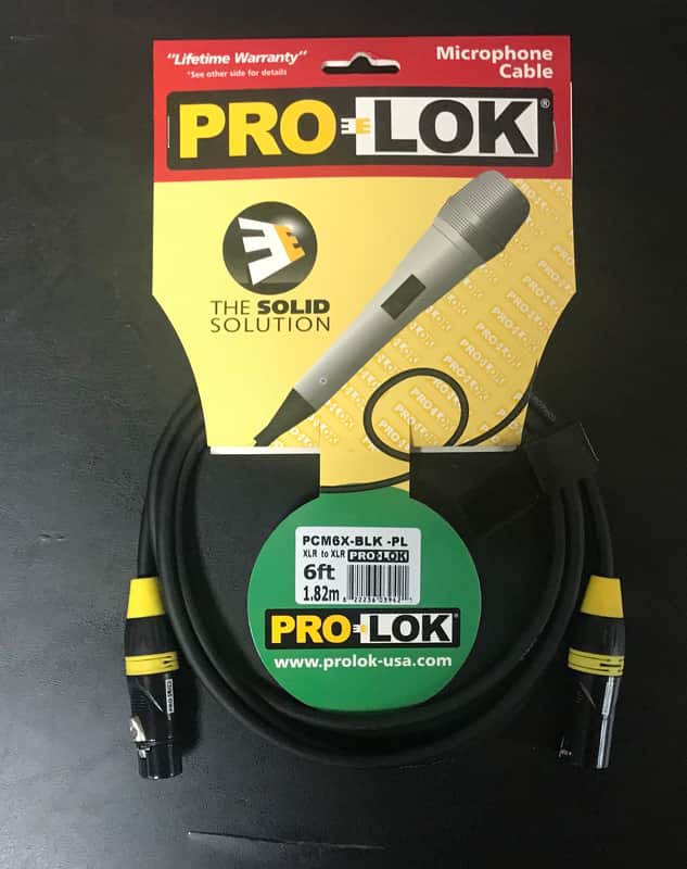 New Pro-Lok PCM-6X Black XLR-XLR Microphone 6' Cable image 1