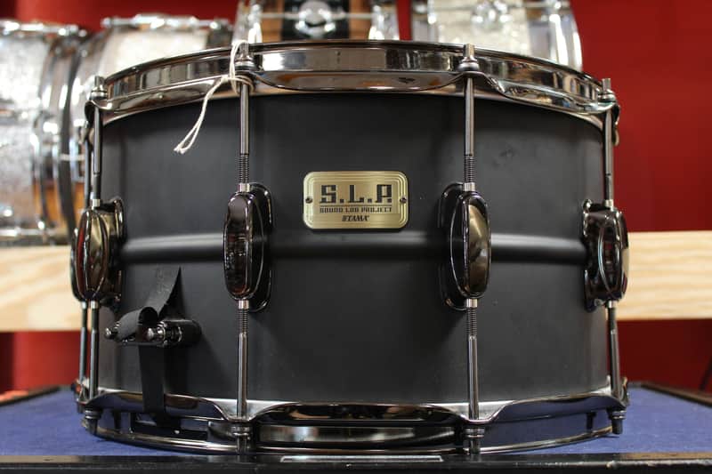 Tama 8x14 Sound Lab Project Big Black Steel Snare Drum image 1
