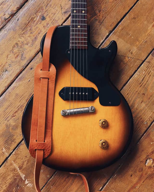 Vintage 60s Strap / Shoulder Pad / Leather Guitar Strap / Three Colourways image 1
