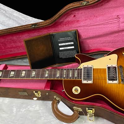 NEW ! Gibson Custom Shop 1959 Les Paul - Iced Tea - Authorized Dealer - Quilt / Flame Top - VOS - 8.5 lbs - G07605 image 15