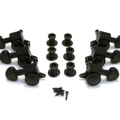 Grover Black 3 x 3 Roto-Grip "Mini" Locking Guitar Tuners 505BC image 1