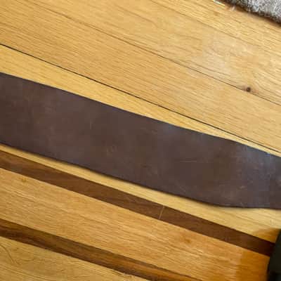 vintage USA 1970's guitar strap 3.5" leather for guitar bass archtop les paul rock hippie strap image 11