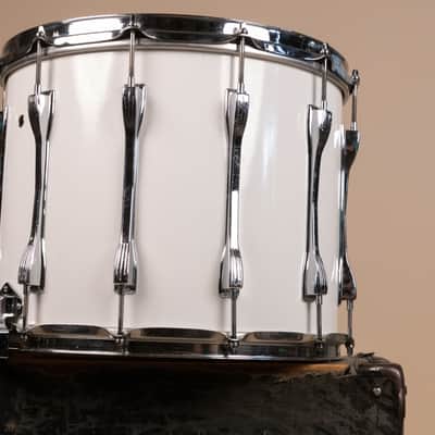1980s Ludwig 12x14 White Cortex Challenger Series Parade Drum image 7