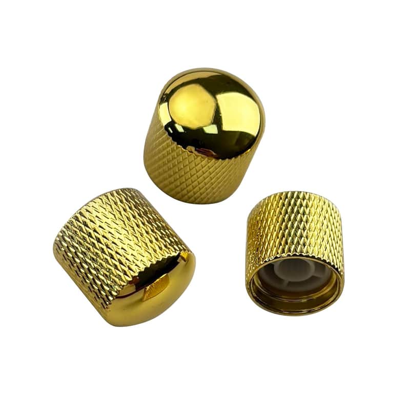 Vacuum Gold Electric Guitar Knobs Dome Metal Guitar Volume Tone Knobs For Feder Strat Telecaster Jazz Stratocaster Gibson Les Paul 3Pcs image 1