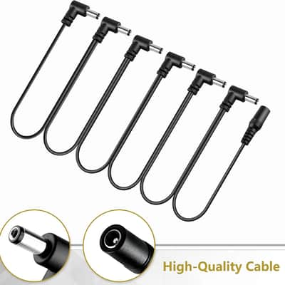 Guitar Pedal Power Supply Adapter 9V DC 1A(1000mA) with 6 Way Daisy Chain Cable for Effect Pedal Negative Tip image 2