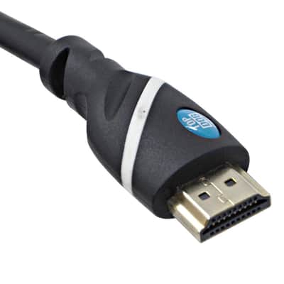 Top Dog Cables - TD-07BKWH15- Premium 15 Foot High Speed HDMI Cable with Ethernet - Black/White - 3D HD Gaming Systems PC DVD TV Blu Ray image 2