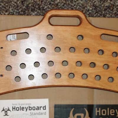 Custom Wooden Pedalboard Holeyboard Standard MKII Wood Pedal Board Cherry image 3