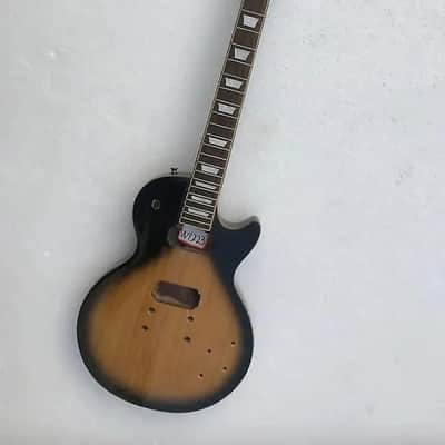 Tobacco Burst DIY Les Paul Style Guitar Body with Maple Neck image 2