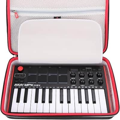 Hard Travel Carrying Case for AKAI Professional MPK Mini MK3 / Mini Play USB MIDI Keyboard Controller, Case Only