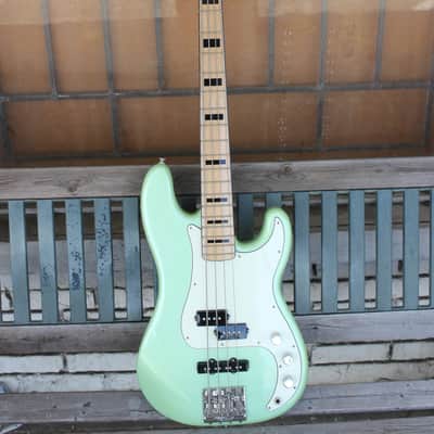 Fender MIM FSR Deluxe Precision Bass Sea Foam Green Metallic image 1